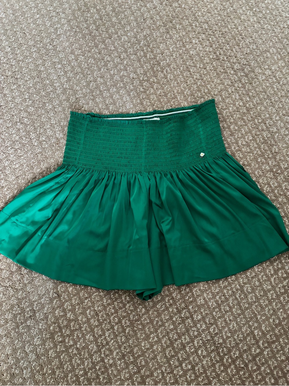 NATURAL LIFE Emerald Green Smocked Flowy Shorts